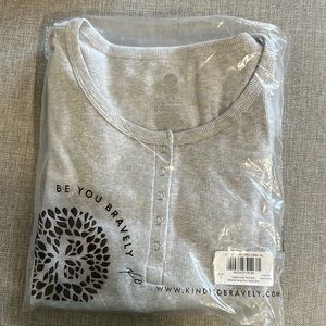 Organic Cotton Nursing & Maternity Henley Short Sleeve T-shirt | Grey Heather